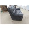 Image 2 : Leather / Leather Style Power Reclining Love Seat – 64" Wide