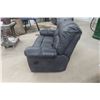 Image 5 : Leather / Leather Style Power Reclining Love Seat – 64" Wide