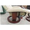 Image 5 : Leather / Leather Style Swivel Recliner Chair and Ottoman