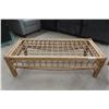 Image 2 : Wicker Coffee Table 16" × 53" × 23" and End Table 23" × 20" × 26" – No Glass