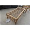Image 3 : Wicker Coffee Table 16" × 53" × 23" and End Table 23" × 20" × 26" – No Glass