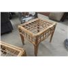 Image 5 : Wicker Coffee Table 16" × 53" × 23" and End Table 23" × 20" × 26" – No Glass
