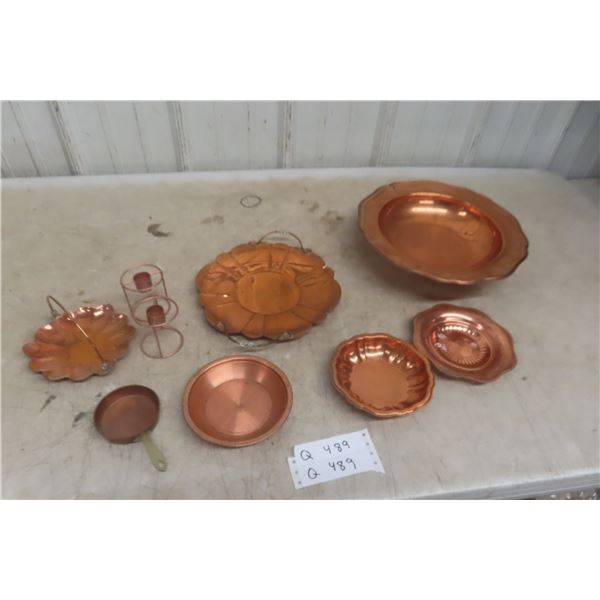 Copperware , Dishes, Tray, Candles and More