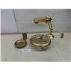 Image 1 : Brass Banker's Desk Lamp, Rolling Plant Stand, Pen Holder, and Change Bowl