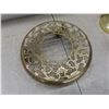 Image 6 : Brass Banker's Desk Lamp, Rolling Plant Stand, Pen Holder, and Change Bowl