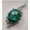 Image 1 : 7.9 ct Certified Silver Emerald gemstone Pendant ($6,372 Appraisal)