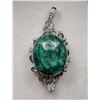 Image 2 : 7.9 ct Certified Silver Emerald gemstone Pendant ($6,372 Appraisal)