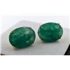 Image 1 : 3.2 ct Certified Silver Emerald gemstone Earrings ($5,450 Appraisal)