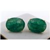 Image 2 : 3.2 ct Certified Silver Emerald gemstone Earrings ($5,450 Appraisal)