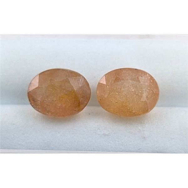 8.18 ct Certified Yellow Sapphire gemstone Pair ($8,100 Appraisal)
