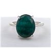 Image 1 : 2,8 ct Certified Silver Emerald gemstone Ring ($5,780 Appraisal)