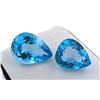 Image 2 : 57.3 ct Certified Royal Blue Topaz gemstone Pair ($14,300 Appraisal)