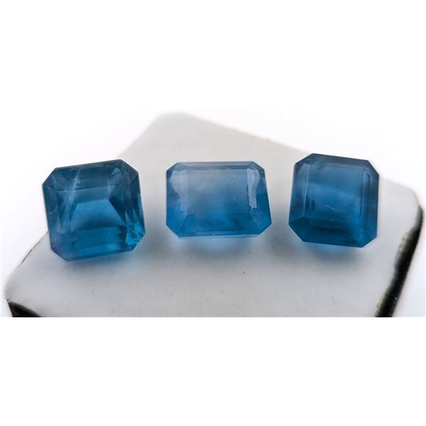 46.73 ct Certified Metallic Blue Fluorite gemstone Parcel ($11,683 Appraisal)