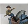 Image 2 : Vintage Cast Iron Mechanical Fishing Bank