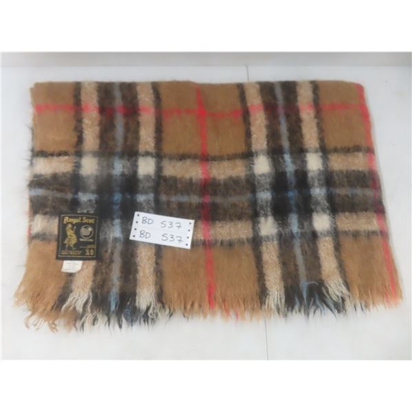 Vintage Royal Scot Mohair Blanket, Burberry Pattern
