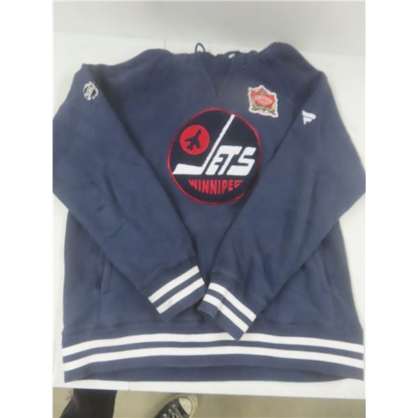 Winnipeg Jets Reebok Jersey, Men's Large, and 2019 Heritage Classic Sweatshirt, Men's Large