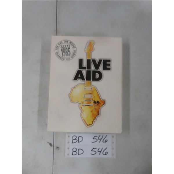 Vintage Live Aid 1985 4-DVD Box Set, 10 Hours of Footage — Excellent Condition