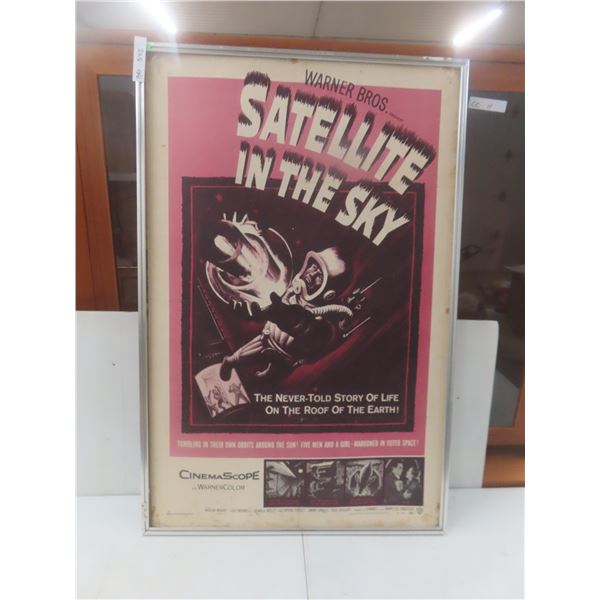 Original Vintage "Satellite in the Sky" 1956 Movie Poster, Space Age, 28" × 42"