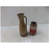 Image 5 : Mid-Century Modern Lot: 2 West German Lava Glaze Vases 