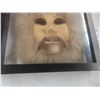 Image 4 : Unusual Vintage Inuit Mask, Caribou Hide and Wolf Fur by Louisa Morry, Tagged, 8" × 9"