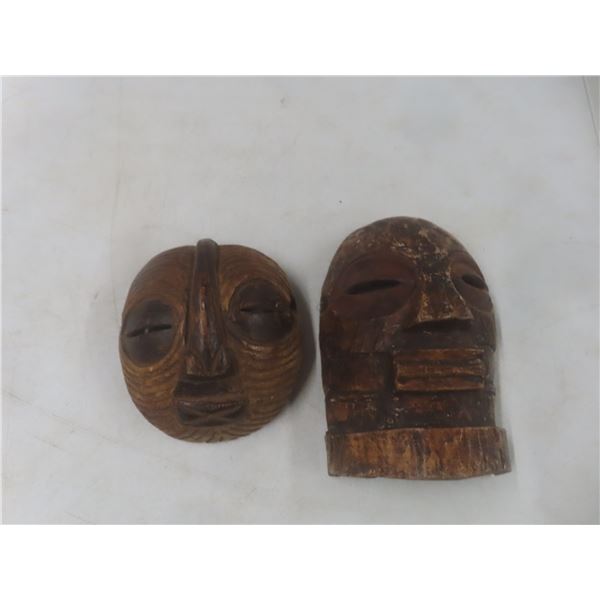 Vintage Kifwebe Ceremonial Masks from the Luba People, Democratic Republic of Congo – Qty 2, Approx