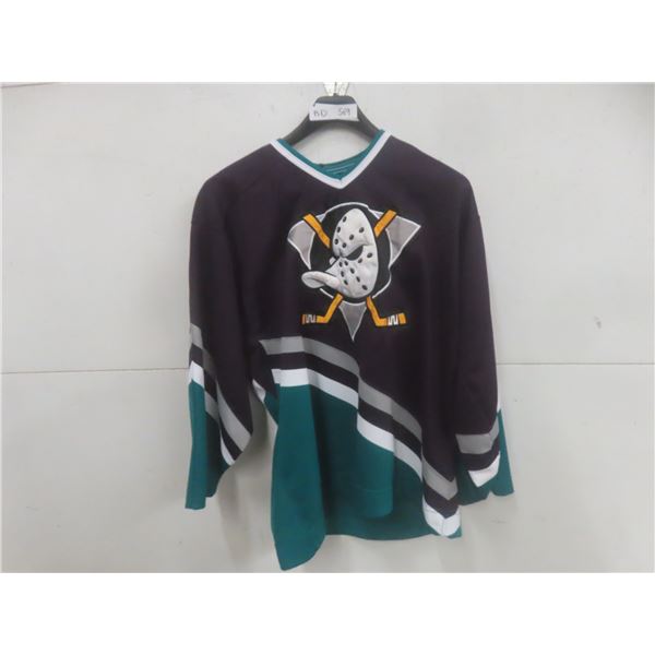 Vintage 1990s Anaheim Mighty Ducks Authentic Pro CCM Hockey Jersey, Men's Size 52