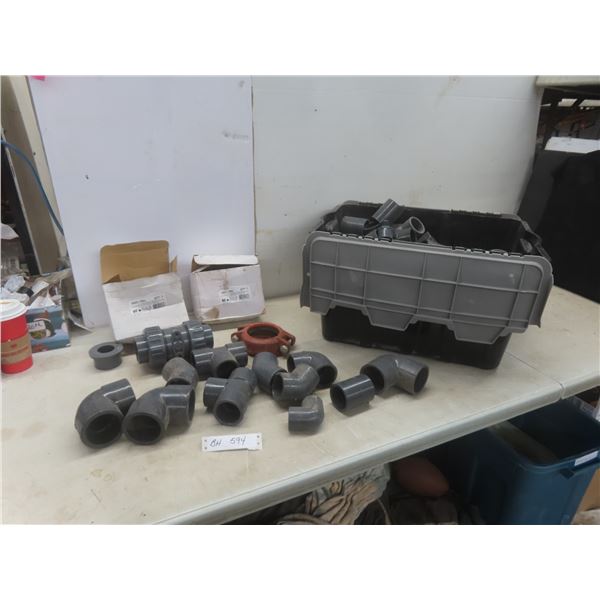 2x New 1½" True Union PVC Ball Valve , IPEX PVC Fittings 1½" - 2", and 3" Mechanical Pipe Couplings