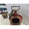 Image 7 : Pyrex Copper Pump Tank with Brass Plate and Antelope Pail with Grease