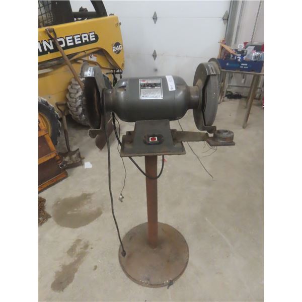 KFF Heavy Duty Bench Grinder, 10" Wheel, 1 HP, on Stand
