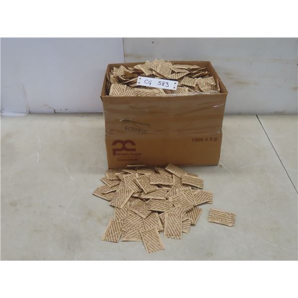 Brown Sugar Packets, Approx 2,000 – Qty 1 Lot (3g Each)