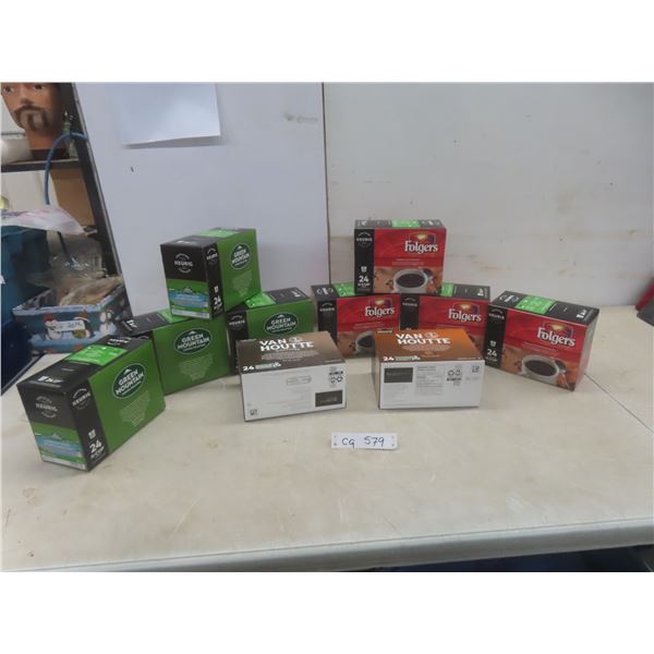 Keurig K-Cup Coffee – Qty 10 Boxes: Green Mountain, Folgers, and Van Houtte