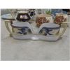 Image 14 : China Tea Cups, Saucers, B&B Plates, Hand-Decorated Russian Tea Pot, Creamer, Sugar Bowl, and