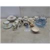 Image 1 : China Tea Cups, Saucers, B&B Plates, Hand-Decorated Russian Tea Pot, Creamer, Sugar Bowl, and