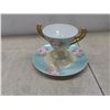 Image 9 : China Tea Cups, Saucers, B&B Plates, Hand-Decorated Russian Tea Pot, Creamer, Sugar Bowl, and