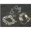 Image 7 : Wooden Jewelry Box with Fashion Jewelry: Bangles, Necklaces, and Bracelets
