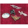 Image 7 : Vintage Jewelry: Brooches, Clip-On Earrings, Cufflinks, Tie Pins, Sweater Clip, and More