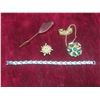 Image 9 : Vintage Jewelry: Brooches, Clip-On Earrings, Cufflinks, Tie Pins, Sweater Clip, and More