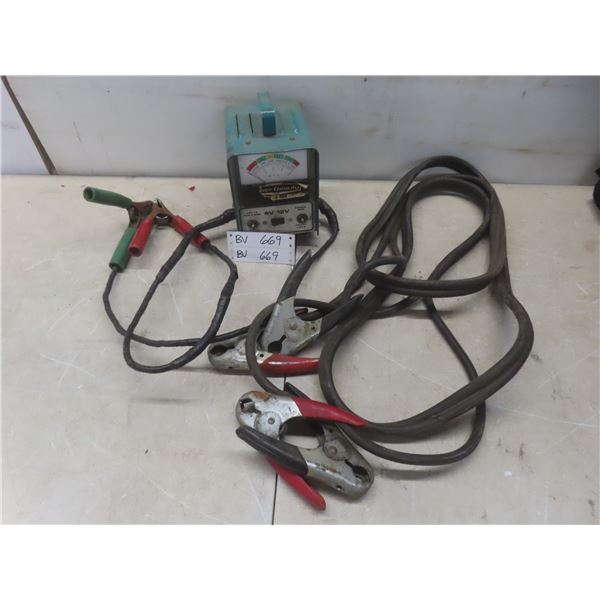 Booster Cables and Silver Beauty Battery Charger