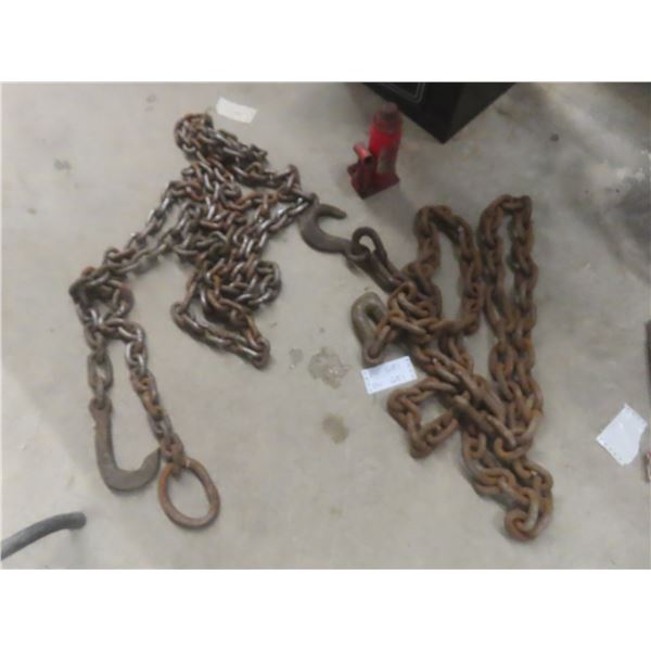 20 ft Chains with Hooks and Bottle Jack