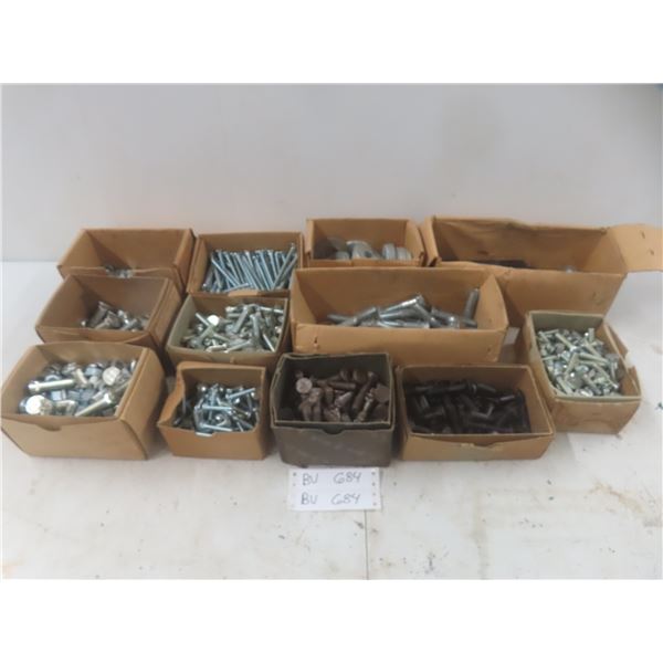 Hardware Lot – Nuts, Bolts, and Washers (Mostly Galvanized)