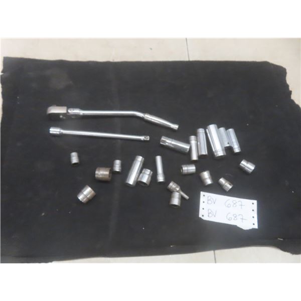 Snap-on Ratchet Extension and Socket Set, 3/8" Drive – Qty 20 Pieces