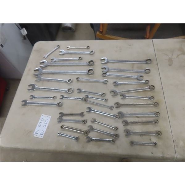 Open/Box-End Combination Wrenches, SAE & Metric – Qty 34