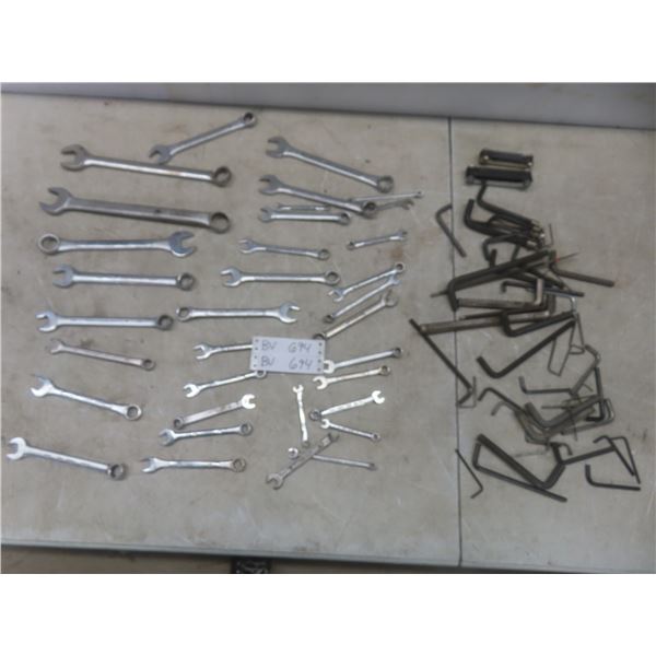 34x Open-End Wrenches and Allen Wrenches 