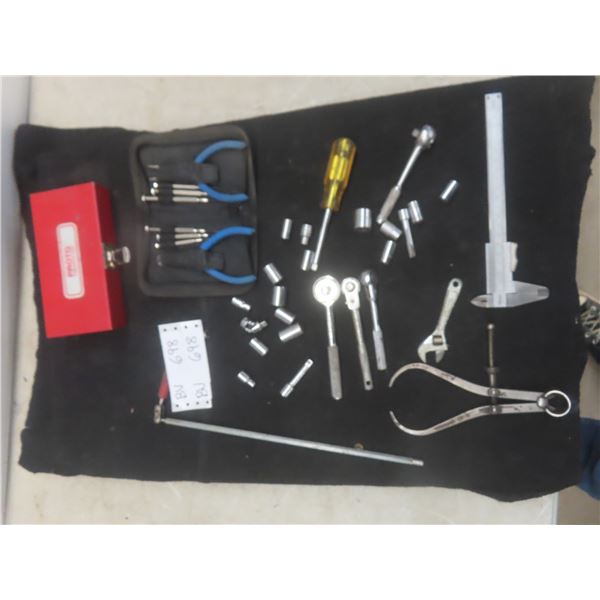 1/4 Sockets, Caliper, and Precision Tools