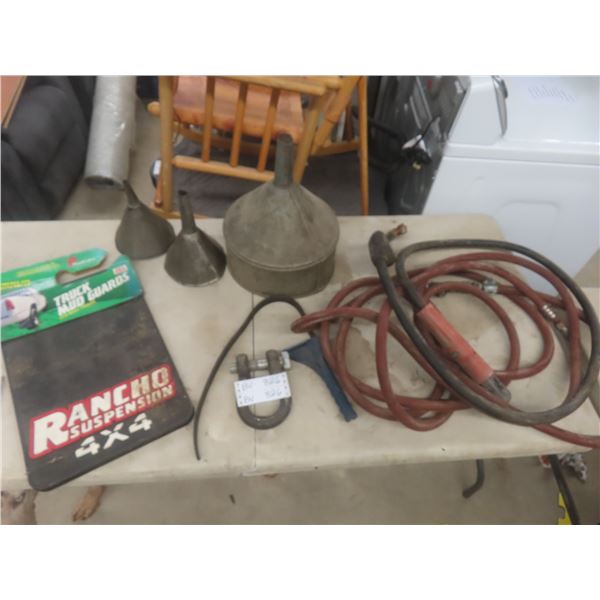 Air Hose, Air Arc Hose, New Mud Flaps, and Galvanized Funnels