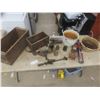 Image 1 : Insulators, Vintage Blowtorch, Enamelware, Press Drill, and Crates – Qty 2 Crates