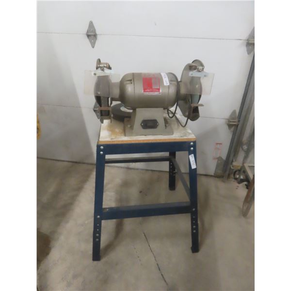 S.T.G. Model BG-10,  1 1/2 HP Bench Grinder with 2 x 10" Wheels on Stand