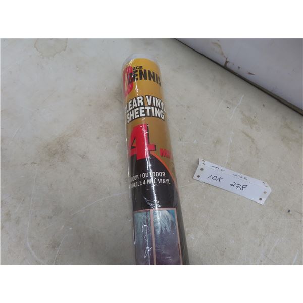 4 mil Indoor/Outdoor Clear Vinyl Sheeting, 4 × 25 ft – New
