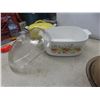 Image 2 : 3-Piece Pyrex Mixing Bowl Set, Corning Ware Baking Dish, Plastic Serving Plates, and More