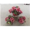Image 12 : Bone China Floral Bouquet Figurines, Rose Petal Bowl, Pedestal Fruit Bowl, and More